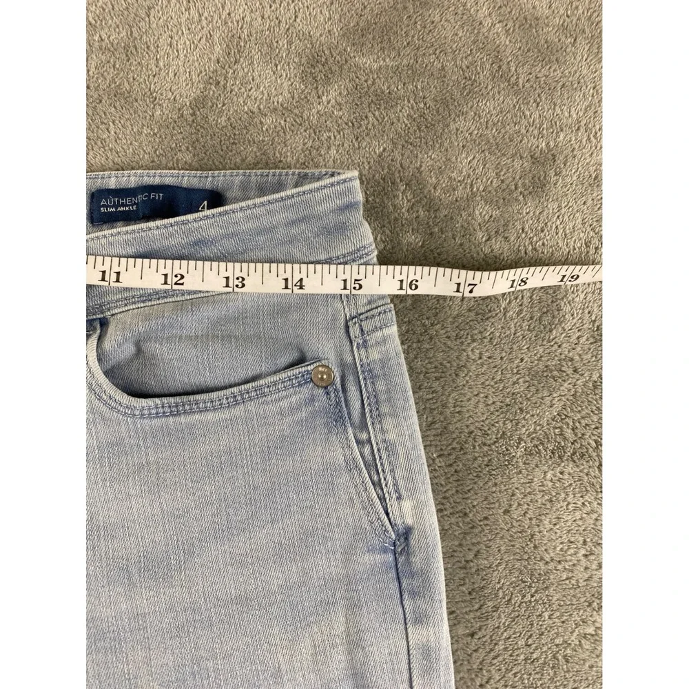 J.Jill Denim Authentic Fit Slim Ankle Jeans Light Wash Womens Size 4 Blue